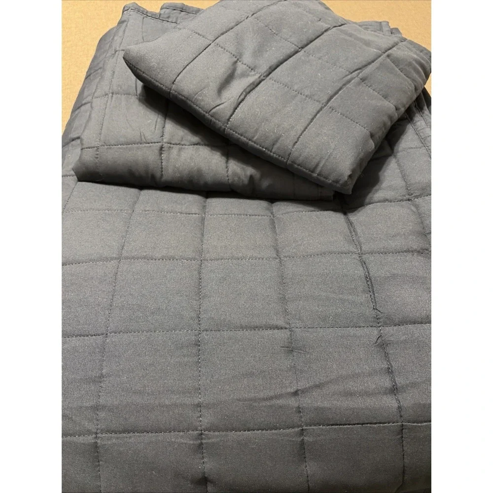 Ienjoy Home Navy King Quilted Modern Minimal Farmhouse 3-Piece Comforter Set‎